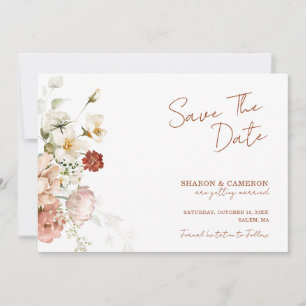 Rustic Boho Blommigt Garden Wedding Spara Datumet