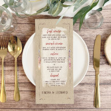Rustic Boho Blommigt Kraft Bröllop