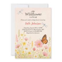 Rustic Boho Blommigt Little WildblommBaby Shower