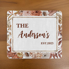 Rustic Boho Blommigt Monogram Anpassningsbar