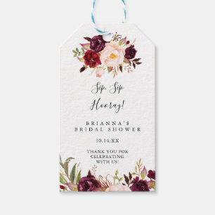 Rustic Boho Blommigt Sip Sip Hooray Möhippa Presentetikett