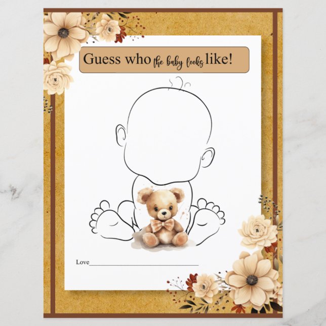 Rustic Boho Blommigt som kommer att Baby se ut som (Framsida)