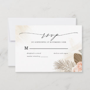 Rustic Boho Blommigt Terracotta Bröllop OSA Card Kort