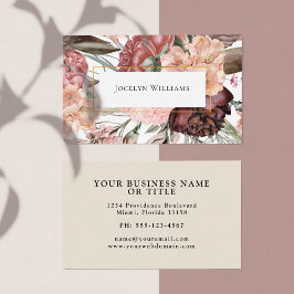 Rustic Boho Blommigt Watercolor Wildblommor Visitkort