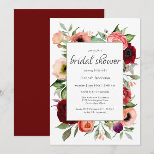 Rustic Boho Botanical Charm Möhippa Inbjudningar