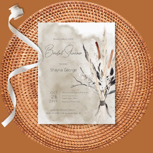 Rustic Boho Bouquet Modern Möhippa Inbjudan