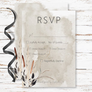 Rustic Boho Bouquet Modern, tre middagar OSA Kort