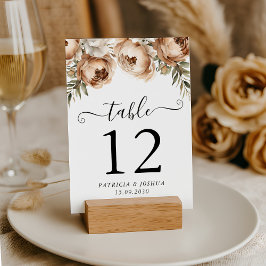 Rustic Boho Bröllop Bordsnummer Card-Dubbla Side