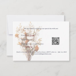Rustic Boho Bröllop Bröllop OSA Card Tack Kort