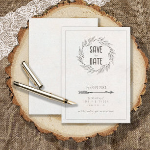 Rustic Boho Bröllop ID1109 Spara Datumet