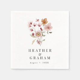 Rustic Boho Bröllop Napkins Pappersservett