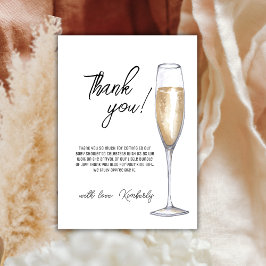 Rustic Boho Champagne Brunch BubLY Baby Shower Tack Kort