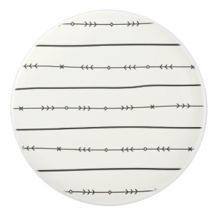 Rustic Boho Chic Trendig Modern Arrow Ivory Knopp