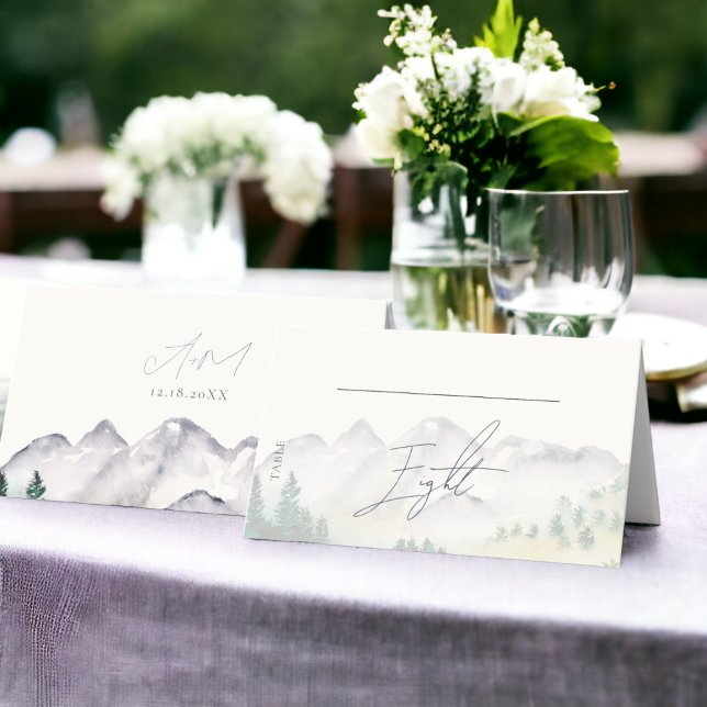 Rustic boho Colorado, Bröllop Placeringskort (Rustic boho Colorado mountain Wedding Place Card)