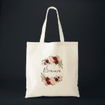 Rustic Boho Colorful Blommigt Bridesmaid Tote Bag Tygkasse<br><div class="desc">Den här roliga boho-färgade blommigten i påsen är perfekt-bröllop-gåvan för att presentera dina brudtärnor och maid of honor för ett modernt bröllop. Utformningen har rosa,  lila,  rött och burglösa vattenfärgspopulationer som är grupperade i elegant buketter med gröntens bladverk,  vilket inspirerar till naturskönhet.</div>