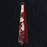 Rustic Boho Colorful Blommigt Bröllop Neck Tie Slips<br><div class="desc">Den här orustiska boho-färgen blommigt bröllop-halsen är en perfekt gåva till ett modernt bröllop. Utformningen har rosa,  lila,  rött och burguddiga vattenfärgspennor som är samlade i elegant buketter med grönt bladage,  vilket inspirerar till naturskönhet.</div>