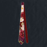 Rustic Boho Colorful Blommigt Bröllop Neck Tie Slips<br><div class="desc">Den här orustiska boho-färgen blommigt bröllop-halsen är en perfekt gåva till ett modernt bröllop. Utformningen har rosa,  lila,  rött och burguddiga vattenfärgspennor som är samlade i elegant buketter med grönt bladage,  vilket inspirerar till naturskönhet.</div>