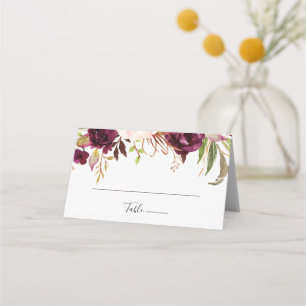 Rustic Boho Colorful Blommigt Bröllop Place Card Placeringskort