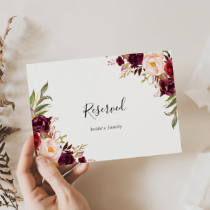 Rustic Boho Colorful Blommigt Bröllop Reserved Sig