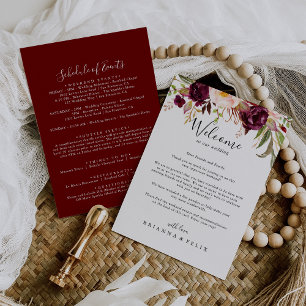 Rustic Boho Colorful Blommigt Bröllop Välkommen Br