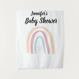 Rustic Boho Elegant Rainbow Baby Shower BackDrop