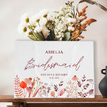 Rustic Boho Fall Wildblommor Bridesmaid Bröllop<br><div class="desc">Tittar du för en gåva? Titta på vår Rustic Boho Fall Wildblommor Bridesmaid Bröllop Large Gift Bag - perfekt för en romantisk gårdsevenemang med bröllop eller mysiga stuvgårdar utomhus. Med en vacker digital guld-effekt på ram, vattenfärgssnäckor, mjuk grönsak och en färgstark blommigt för pastellboho-chic, blandar den här presentsäcken med charm...</div>
