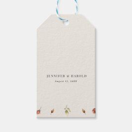 Rustic Boho Fall Wildblommor Bröllop eller Förlovn Presentetikett