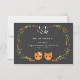 Rustic Boho Forest Cats bröllopsinbjudan Inbjudningar