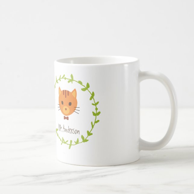 Rustic Boho Forest Cats bröllopsinbjudan Kaffemugg (Höger)