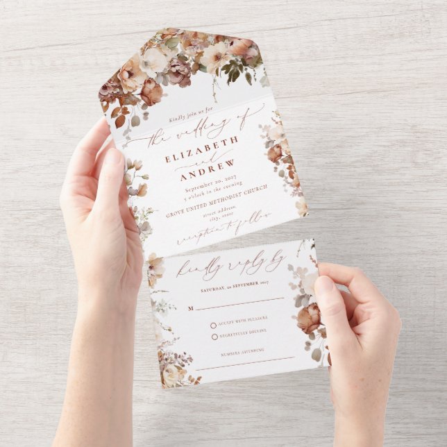 Rustic Boho Garden Flowers Bröllop (Tearaway)