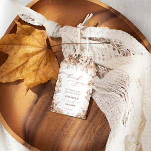 Rustic Boho Garden Flowers Bröllop Tack Presentetikett