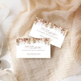 Rustic Boho Garden Flowers Bröllop webbplats Tilläggskort