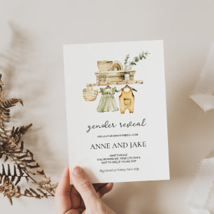 Rustic Boho Gender Reveal bjudan Inbjudningar