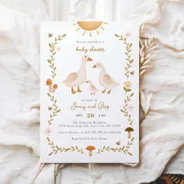 Rustic Boho Goose Baby Shower-inbjudan Inbjudningar