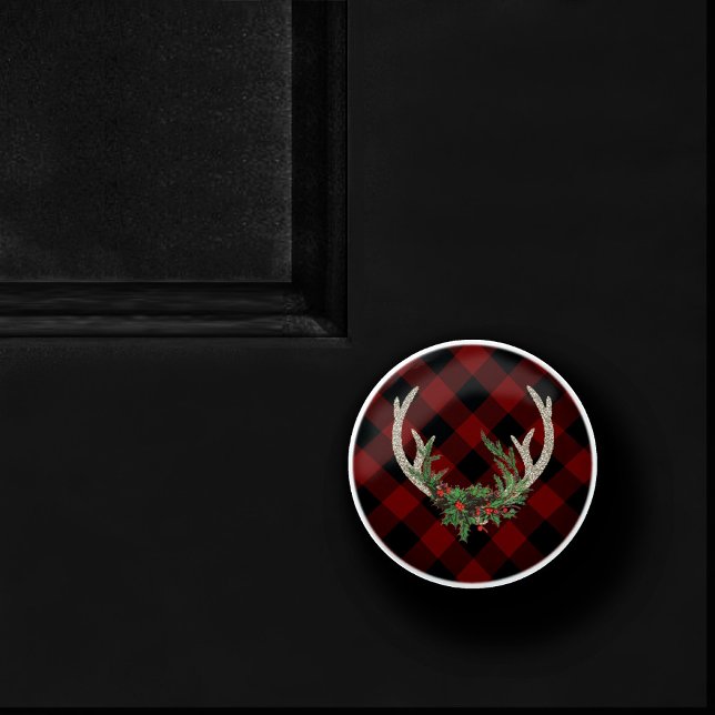 Rustic Boho Hjort Antlers | Blommigt för juluppehå Knopp (Skapare uppladdad)