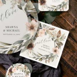 Rustic Boho hösthösten Blommigt Foliage Bröllop Pappersservett