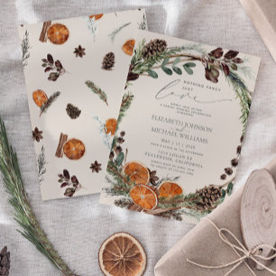 Rustic Boho Ingenting Finare Just Kärlek Citrus Br Inbjudningar