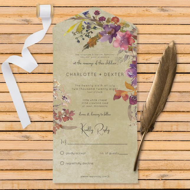 Rustic Boho Jewel Tone Blommigts nr. middag (Skapare uppladdad)