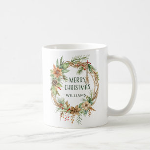 Rustic Boho-julfransfransfranken Helgdag Mugg
