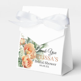 Rustic boho korallblommor Greenery tack Presentaskar