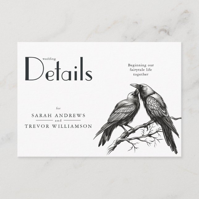 Rustic Boho Kråka Älskare Tilläggskort (Framsida)