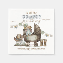 Rustic Boho Land Vilda western Boy Shower Pappersservett