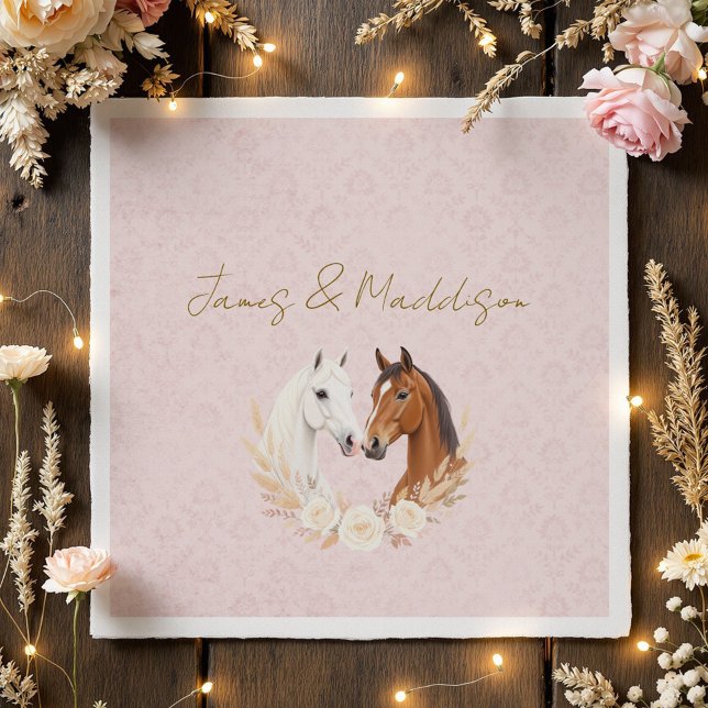 Rustic Boho Landsbyggsbröllop Pappersservett (Set the tone for your rustic boho country wedding with this elegant invitation suite.)