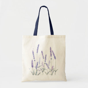 Rustic Boho Lavender Flowers Botanical Watercolor Tygkasse