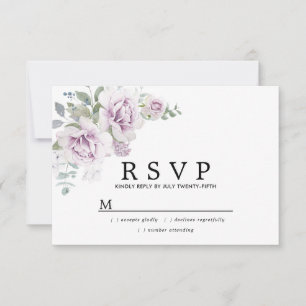 Rustic Boho Lila Ro Blommigt Quinceanera OSA Kort