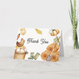 Rustic Boho Locally Grown Farm Chicken Baby Shower Tack Kort