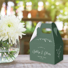 Rustic Boho Mörk grönt Wildblomma Bröllop Presentaskar