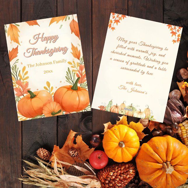 Rustic Boho Mysigt Thanksgiving för höst Julkort (Skapare uppladdad)