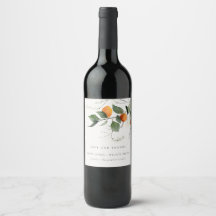 Rustic Boho Orange Blommar Botanical Bröllop