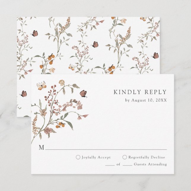 Rustic Boho OSA Kort (Fram/baksida)